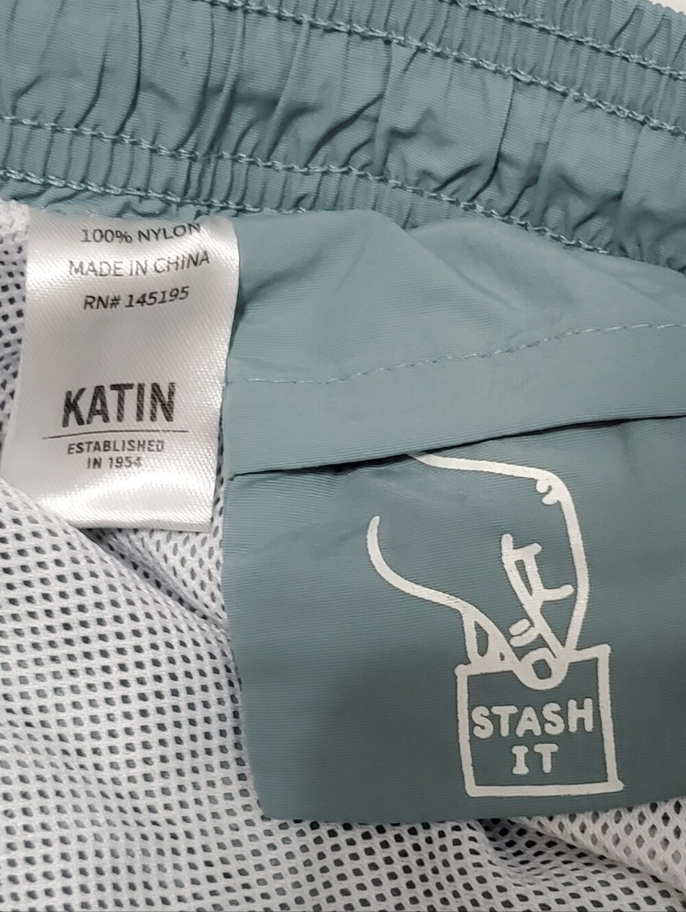 Katin Poolside Volley Shorts Swim Board Shorts Teal Mens XL - Picture 4 of 9
